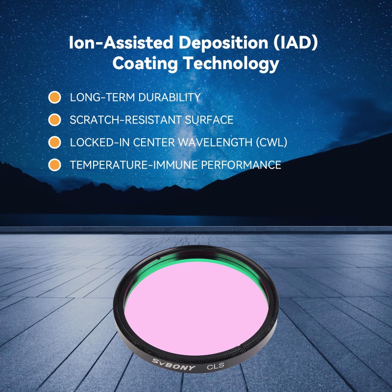 SVBONY Telescope Filter 2" CLS Broadband Filter, Reduce City Light Pollution Suitable for Deep Sky Visual Astronomical Photography - Image 3